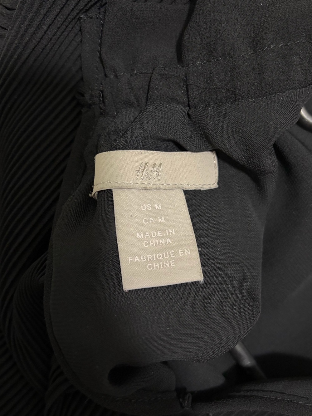 H&M Black Long Sleeve Pleated-Hem Dress - Picture 2 of 2